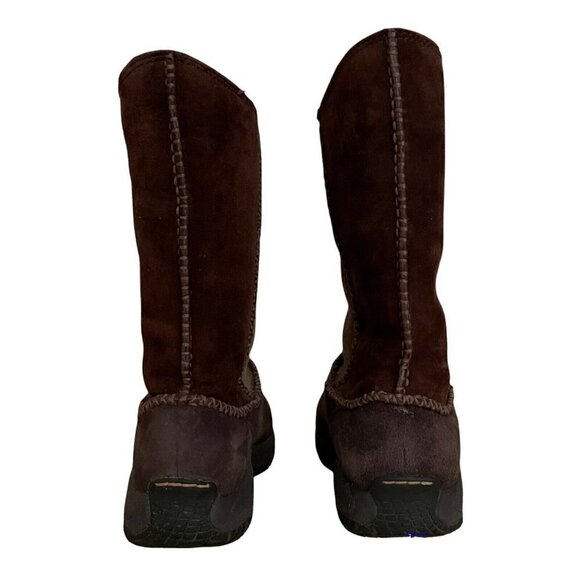 Merrell 5.5 Women’s Encore Stitch Boot Espresso Brown Leather Shearling Lined - Picture 6 of 7